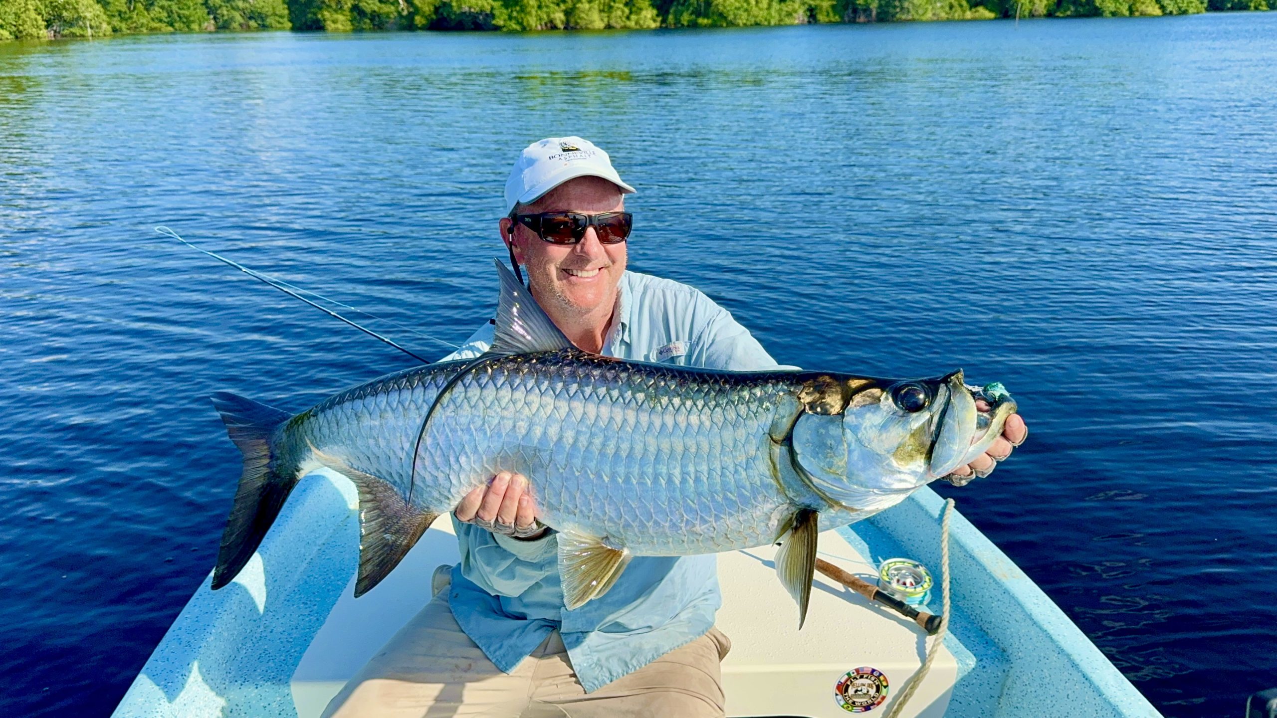 Shaun holding MASSIVE Tarpon Fish